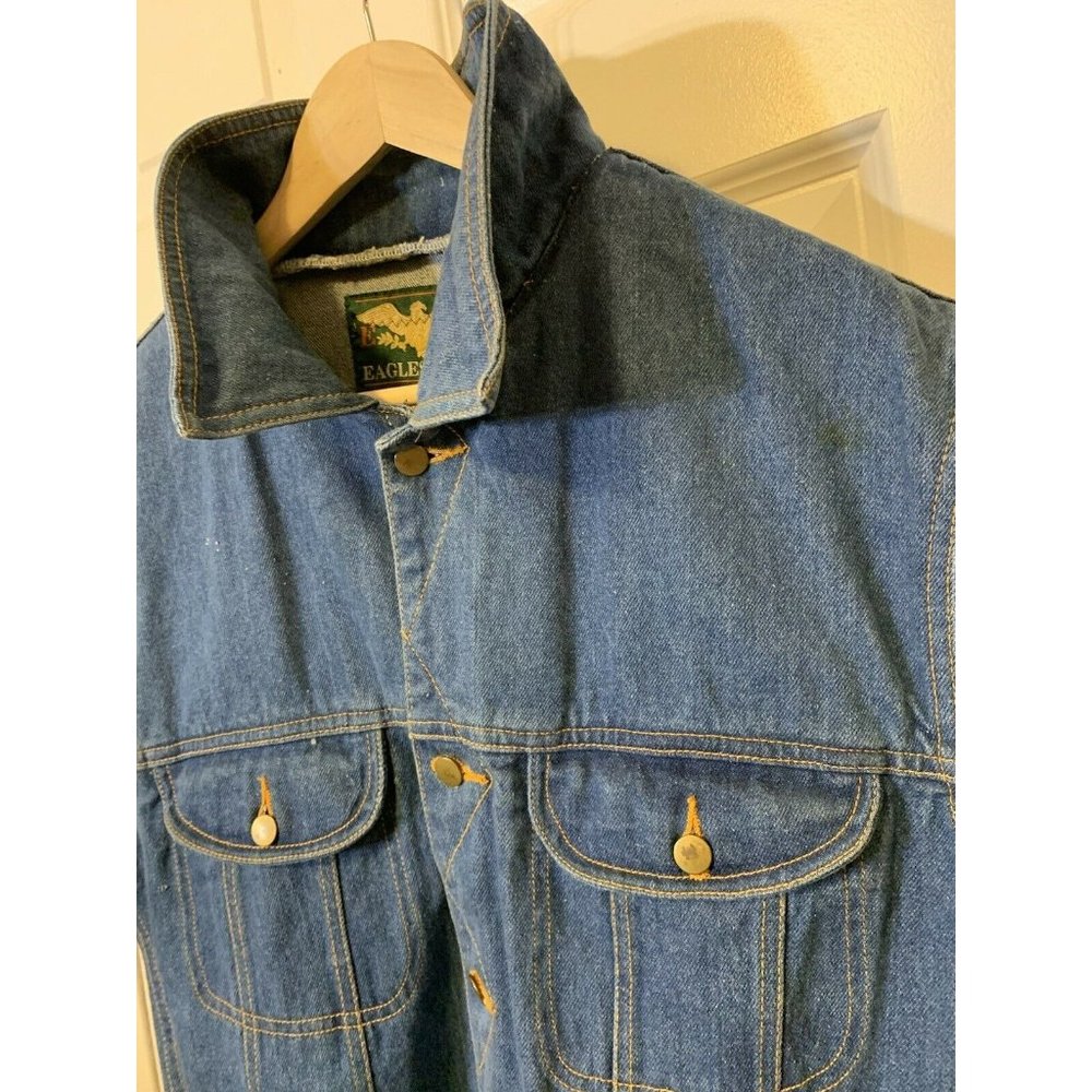 Vtg 1994 Warner Brothers Eagle Ridge -Looney Tunes  Denim Sleeveless Vest-M Blue - Picture 5 of 9